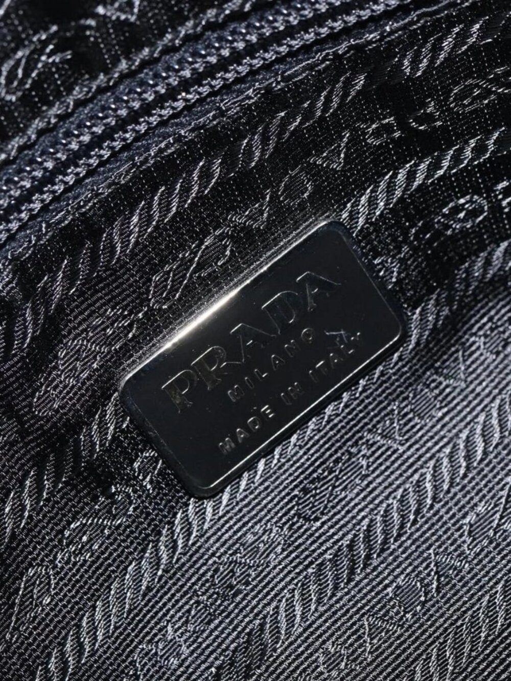 PRADA Hand Bag Nylon Bordeaux Silver Auth am10143 - Picture 12 of 16